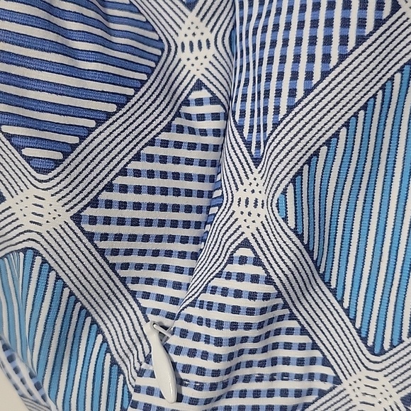 J. McLaughlin Blue Geometric Straight Leg Leggings L - Picture 3 of 13